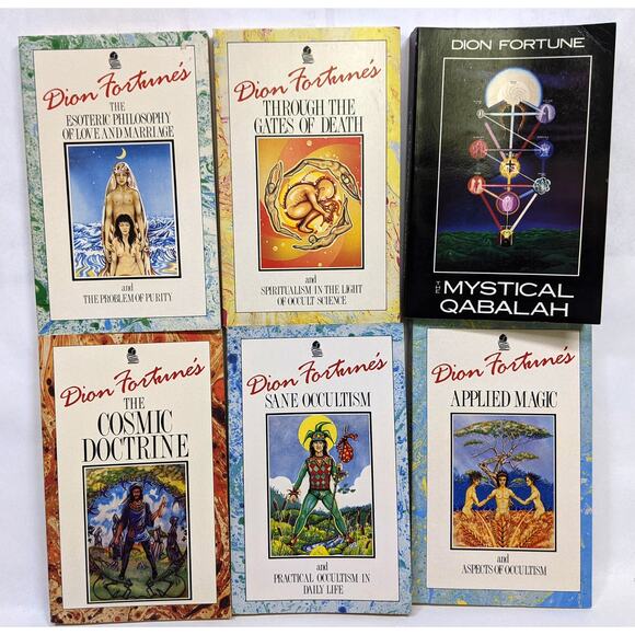 Mixed lot of 6 Dion Fortune Books Occult Magic Wicca Witchcraft Relationships - Picture 1 of 8